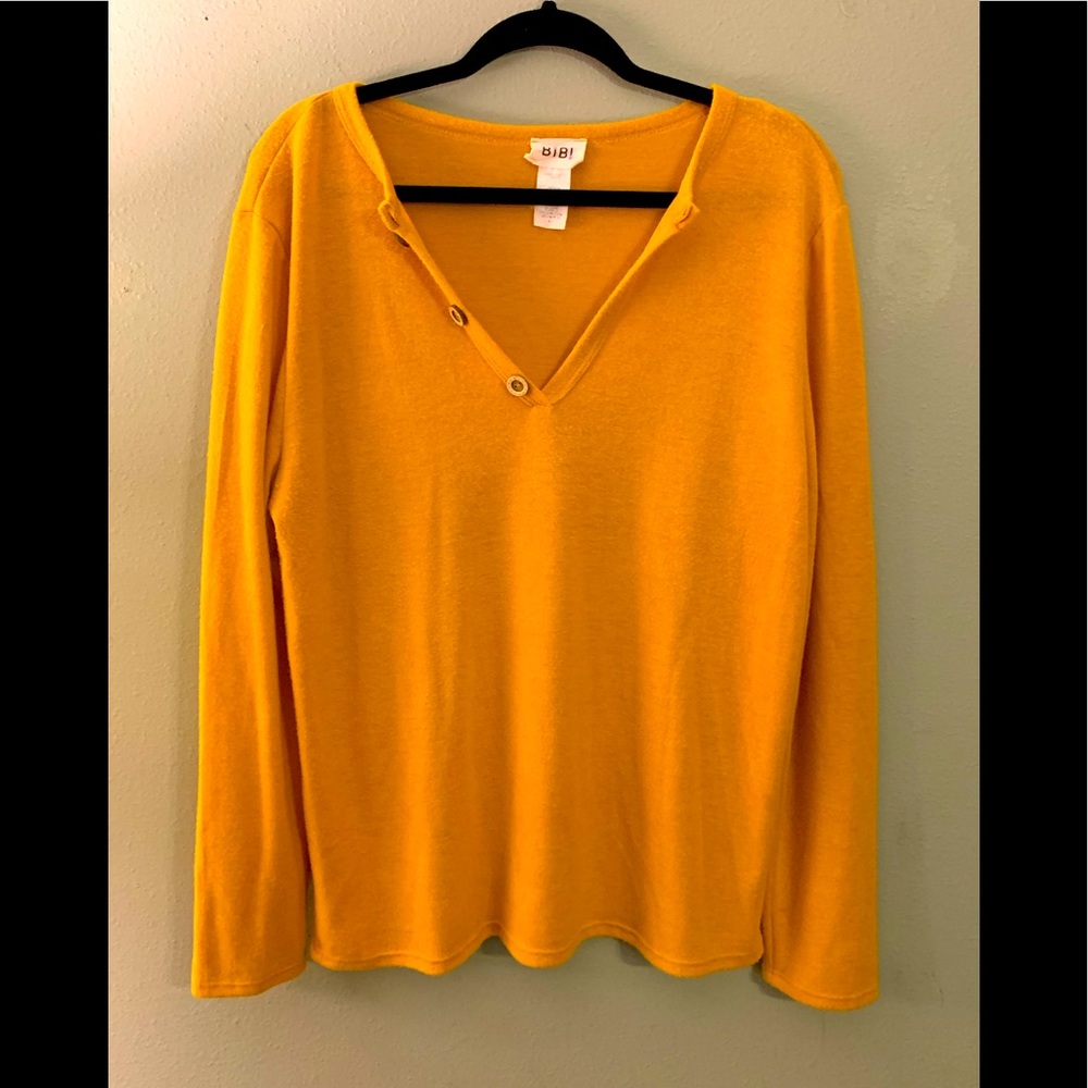Large BiBi Mustard Long Sleeve Shirt